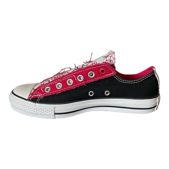 Converse One Reds “Soccer Chick” Custom Sneakers | Women’s 8 Y2K Red Black NWT - Picture 4 of 16